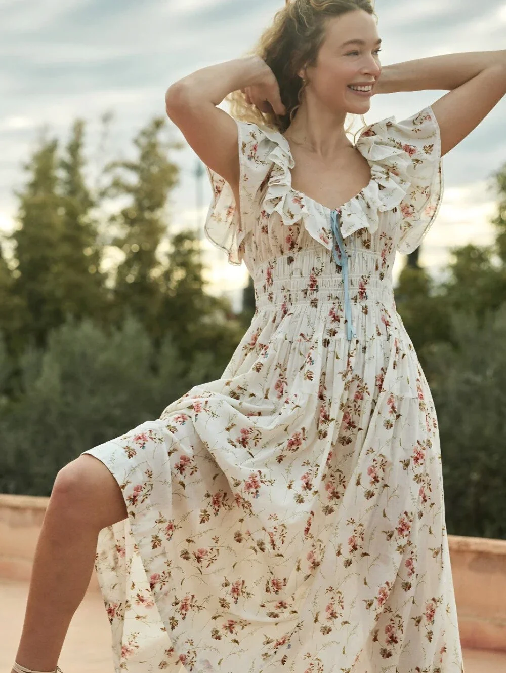 DOEN ILLIANA DRESSIN BLANC PRAIRIE ROSE S - Picture 4 of 5